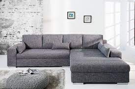 Design Wohnlandschaft Vincenza Grau Strukturstoff Mit Bettfunktion Federkern Die Moderne Design Wohnlandschaft Vincenza Ist Ein Sofa Haus Wohnen Sofa Couch