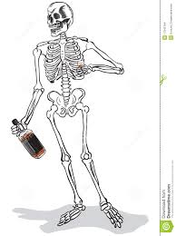 Drunk skeleton stock vector. Illustration of standing - 17945764