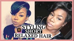 This is elegant, modern, and will make if you like layers then add some layers on your short hair. How I Style My Short Relaxed Hair Mrsciararae Youtube