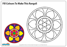 Rangoli Pattern Colouring Pages For Kids Mocomi