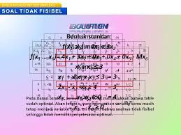 Oct 25, 2013 · tabel 3.8 tabel iterasi pertama pada iterasi yang kedua telah tercapai solusi optimum dengan x1 = 2000, x3 = 440.000/3 dan z = 146.666,67. Kasus Khusus Metode Simpleks Ppt Download