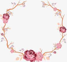 Hand Painted Rose Flower Vine Romantic Valentine S Day Hand Painted Flowers Png And Vector Floral Border Design Flower Painting Watercolor Flowers