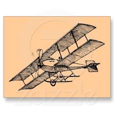 Biplane Aircraft 1900s Vintage Airplane Postcard Zazzle Com Airplane Drawing Vintage Airplanes Airplane Sketch