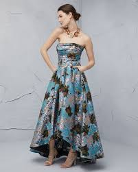 Marchesa Notte Strapless Floral Fil Coupe High Low Gown High Low Gown Gowns Dresses Strapless Dress Formal