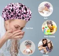 AmazerBath EVA Waterproof Bath Shower Caps, Leopard