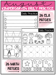 kindergarten morning work digital and paper for distance learning apples and abc s