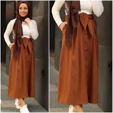 Tesettur Kadife Fitilli Etek Modelleri Moda Tesettur Giyim Etek Etek Modelleri Moda