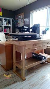 Craft Table Thedesignest Com Craft Room Craft Room Organization Craft Room Office