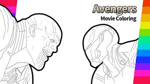 Iron man tony stark coloring pages, coloring avengers superheroes, avengers infinity war #avengers #ironman. Thanos And Iron Man Drawing Avengers Infinity War Movie Coloring Page Youtube