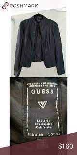 Black Leather Guess Jacket Jackets Black Leather Clothes Design