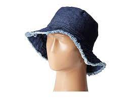 Hat Attack Frayed Edge Crusher Dark Denim Caps Feel The Ocean Breeze In This Adorable Hat From Hat Attack Denim Sun Hat With Denim Sun Hat Hats Dark Denim