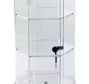 Display Case 24”H Rotating Jewelry Display Case Locking Cabinet Display Cabinet Display Stand Acrylic Display Case Matchbox Car Display Clear Case ...