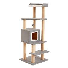 It has 3 sisal scratching posts at varying heights so that your cat can still enjoy healthy scratching without any discomfort. Two By Two Sequoia Cat Tower Target