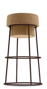 Domitalia Bouchon Stool Frame Bronze Seat Height Counter Bar Stools Modern Bar Stools Counter Stools