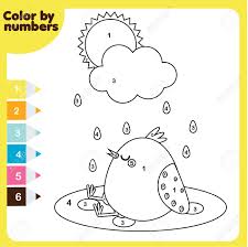 Coloring Page With Chickenlor By Numbers Printable Worksheet Educational Game For Children Toddle Toddlers Worksheets Free Online Approachingtheelephant