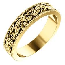 But they do love jewellery. Women S Sculptural Paisley Wedding Band Ring 14k Yellow Gold