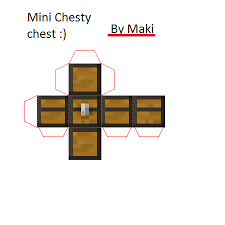 Papercraft Mini Chesty Chest Minecraft Crafts Paper Crafts Papercraft Minecraft Skin