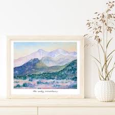 Pegatina de acuarela pintada a mano de Asheville, sendero de los Apalaches,  senderismo, Max Patch, Carolina del Norte, pegatina de montaña pequeña