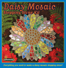 Follow the directions on the stepping stone kit to make the concrete. Stepping Stone Kits Rainbow Resource