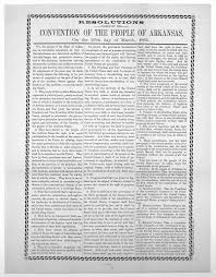 Resolutions Passed By The Convention Of The People Of Arkansas On The 20th Day Of March 1861 Library Of Congress