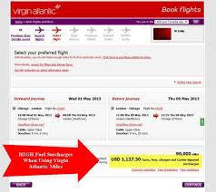 Virgin Atlantic Fuel Surcharge Million Mile Secrets