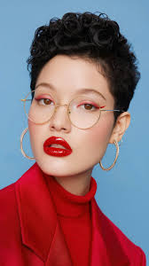 Stylish Woman with Bold Makeup Photo