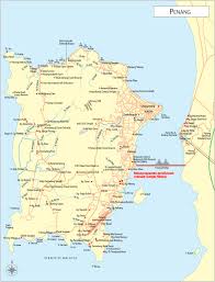 This page shows the location of penang island, penang, malaysia on a detailed road map. Map Of Penang Island And George Town With Landmarks Districts Transportation Hotels