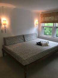 Fitted Daybed Mattress Cover With Cording Piping Fully Encased Zippered Twin Twin Xl Full Or Queen Shown In Heni Summerland Gray Custom Daybed Mattress Cover Daybed Mattress Mattress Covers