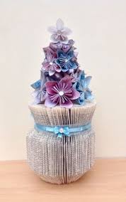 Bev S Bookfolding Blog Folded Book Vase With Paper Flowers Folded Book Art Book Folding Book Crafts