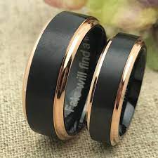 8mm 6mm Titanium Wedding Rings Personalized Engrave Black Etsy In 2021 Titanium Wedding Rings Wedding Rings Couple Wedding Rings