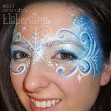 Winter Or Snow Fairy Mask Of Face Paint Schminken Ijsprinses Schminken Ontwerpen