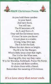 M M Christmas Poem Printable I D Seen Christmas M M Poems And Decided To Come Up With An Easter Version That Included As Much Of The Truth Of The Gospel As Possible