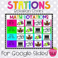 Google Drive Rotation Chart For Math Stations Or Ela Stations