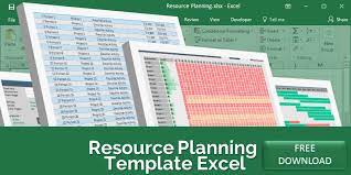 Represent what the row of the template is going to do. Resource Planning Template Excel Free Download