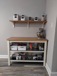20 ikea kitchen island hacks you ll love comfydwelling com. Converted Our Kitchen Island Discontinued But Close To A Tornviken Into A Shallower Baking Center And Used The Scrap Countertop To Make A Matching Shelf With Ramshult Shelf Braces Ikeahacks