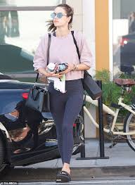 Usually when you wear tight clothes. Alessandra Ambrosio Slips Into Skintight Yoga Pants As She Heads To A Pre Christmas Workout Daily Mail Online