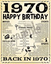 50th Birthday Present Ideas For Him Uk 1970 Uk Version 1970 Birthday Born In 1970 Birthday Gift Etsy Birthday Poster 1954 Birthday 65th Birthday