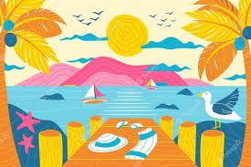 This purchase is a single image file. Free Vector Cartoon Summer Background