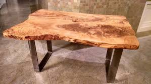 Free Shipping Olivewood Live Edge Wood Slab Coffee Table With Turquoise Inlays Live Edge Wood Wood Slab Live Edge Coffee Table