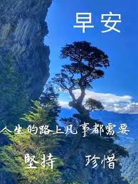 早安人生的路上凡事都需要堅持珍惜 morning greeting good morning quotes good morning greetings