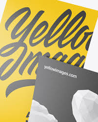 Download Two Textured A4 Papers Mockup In Stationery Mockups On Yellow Images Object Mockups PSD Mockup Templates
