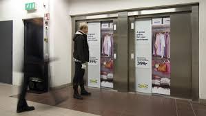 Adunk el egy pár tolóajtó az ikea pax szekrény rendszer. Adeevee Only Selected Creativity Ikea Shopping Centre Lift Poster