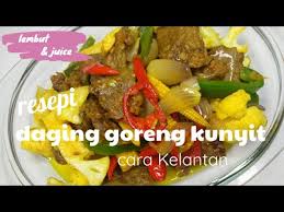 Selain itu, masakan berkuah juga mampu meringankan. Resepi Daging Goreng Kunyit Kelantan Lembut Dan Juice Youtube