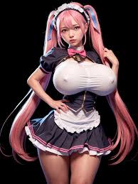 Maid with huge tits - Rule 34 AI Art