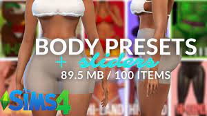 I'm simtrouble and i make maxis match custom content for sims 4. The Sims 4 Urban Body Presets Cc Folder 100 Items Youtube