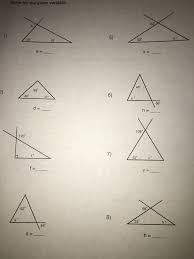 This worksheet can be a standalone or partner activity. Can Someone Please Help Me On This Math Worksheet About Finding The Given Variable For These Angles Brainly Com