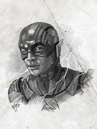 Quick Sketch 30 Min Of Ezra Miller As The Flash In Justice League Just For Fun I Hope You Like It Visit My Web Movie Artwork Justice League Flash Sketch