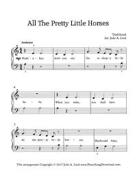(no sound samples) pdf formats. All The Pretty Little Horses Free Easy Pdf Piano Sheet Music