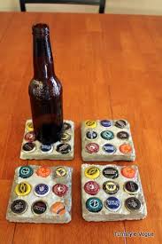 Easy Diy Concrete Beer Bottle Cap Coasters For A Lifelong Party Diy Cadeau Noel Cadeaux Fabriques A La Main Bricolage Noel