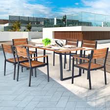 Two piece set includes the plug and cap. Clihome 7 Piece Outdoor Patio Dining Set With Umbrella Hole In The Patio Dining Sets Department At Lowes Com